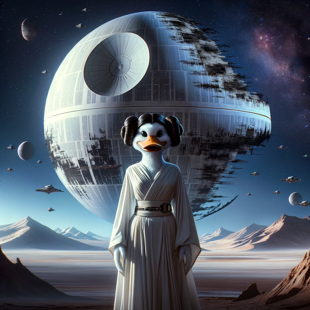 Princess Leia as a duck